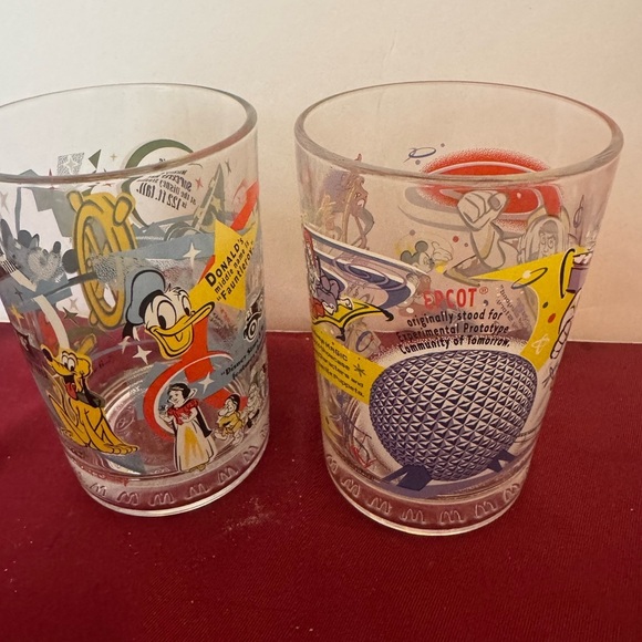 McDonald’s Walt Disney World 100 Years of Magic Glasses Cups Set of 2 - Picture 2 of 4
